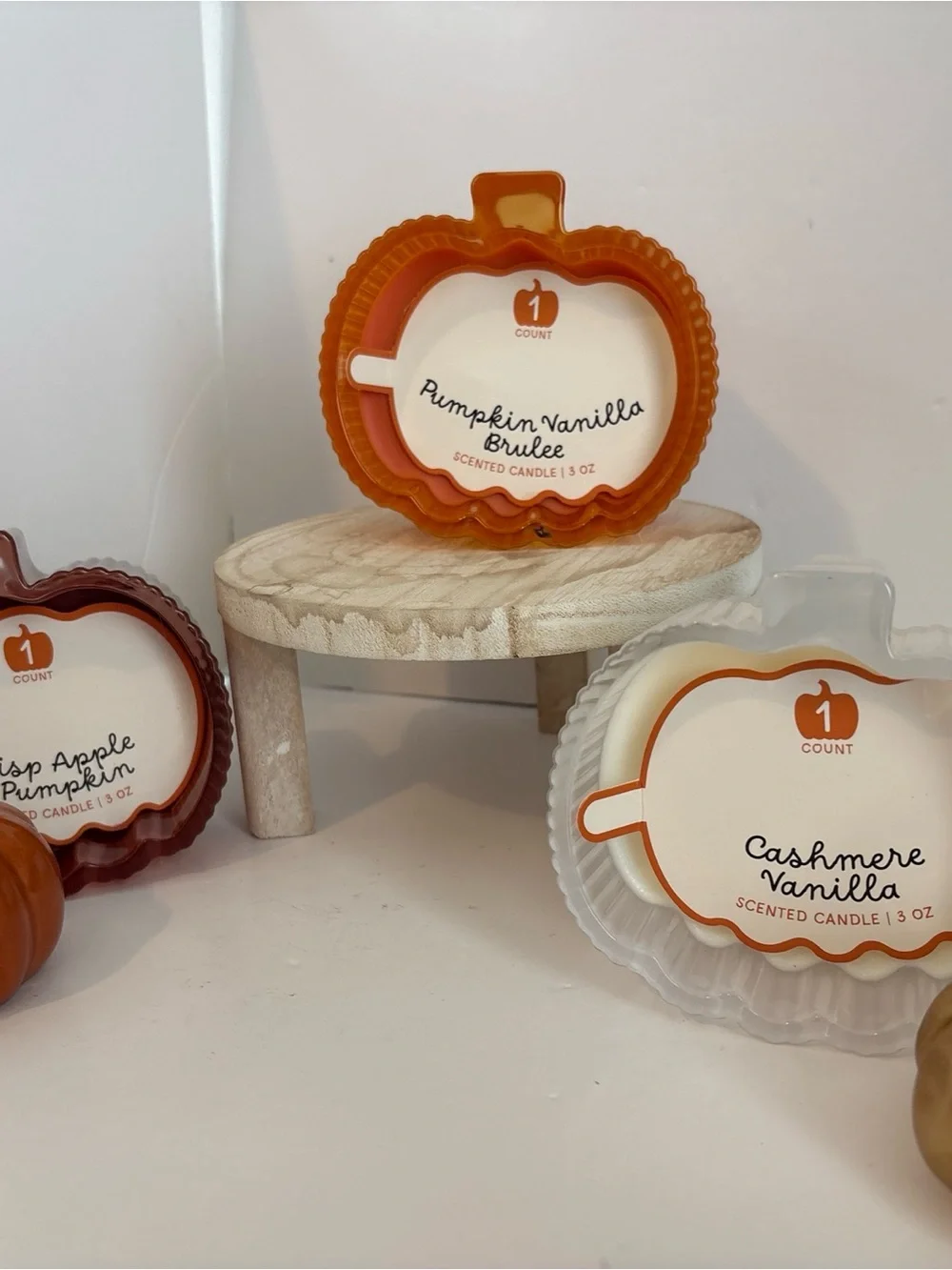 Target Pumpkin Wax Melts - Orange, Brown, White, Gold Accents